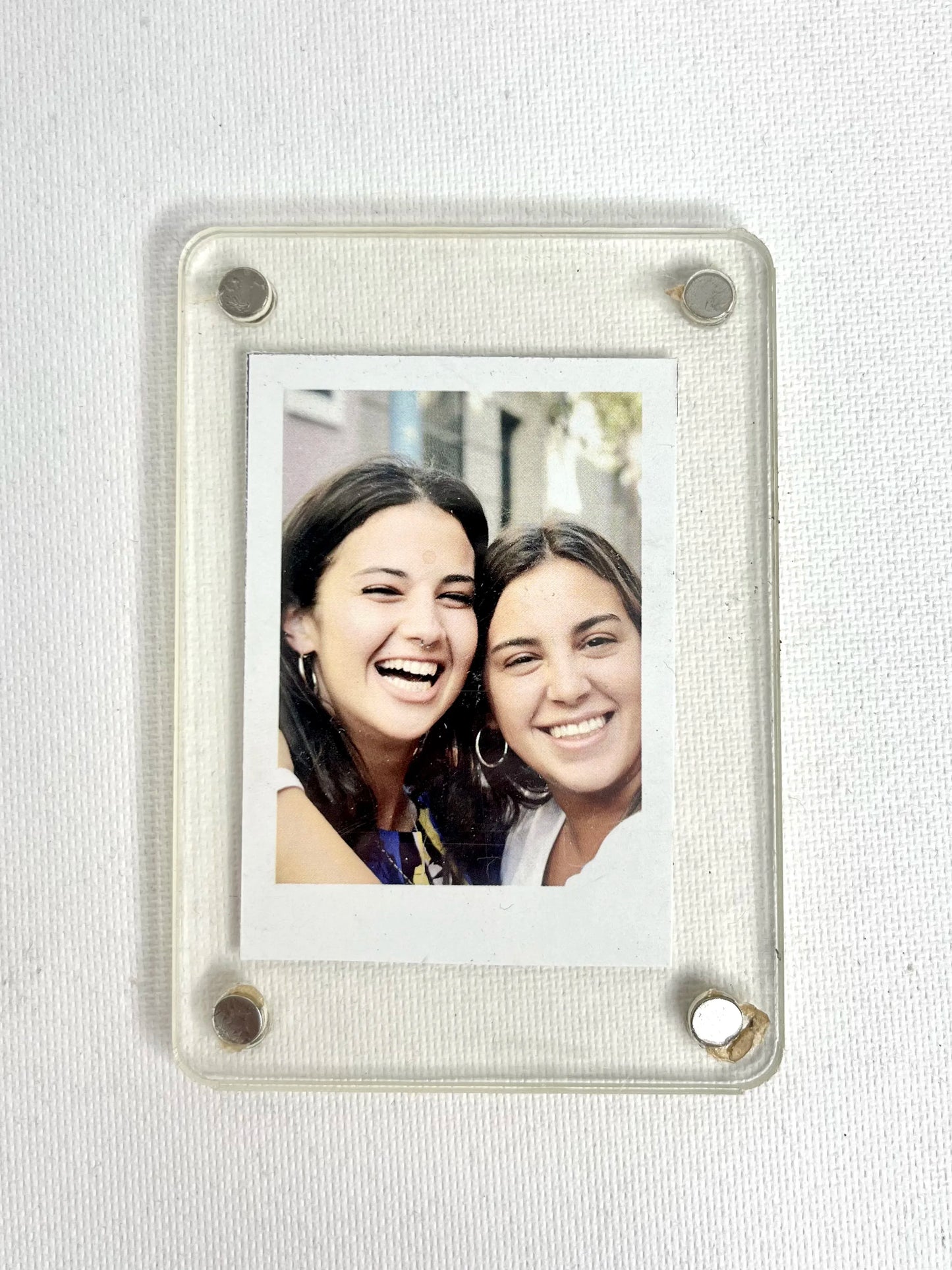 polaroid fridge magnet - transparent