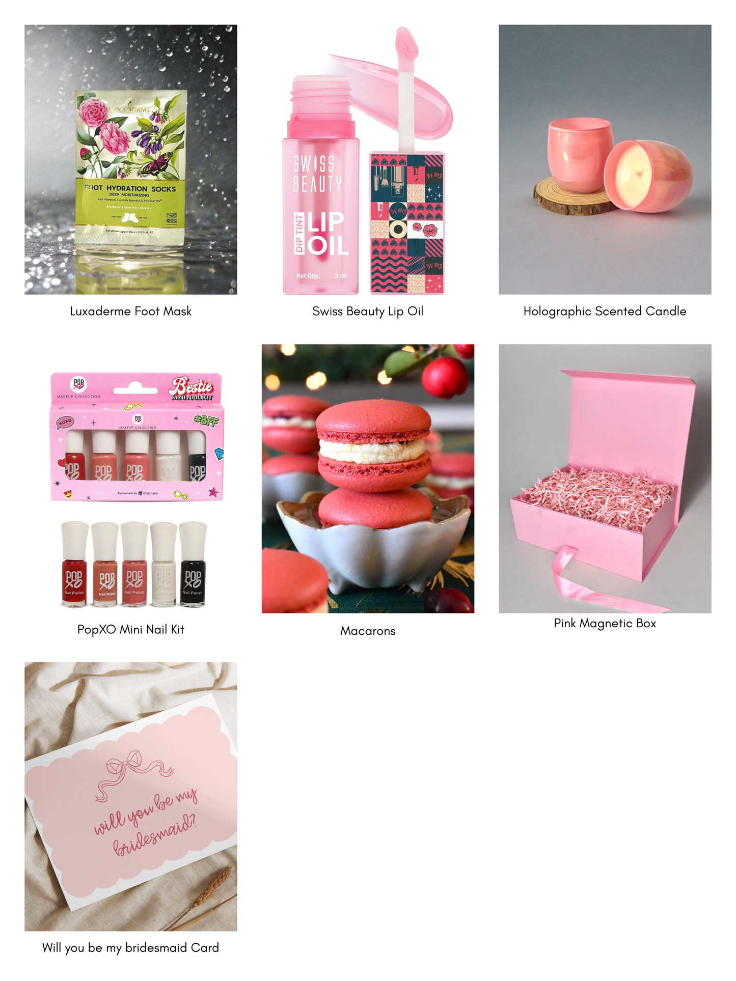 Pretty pink bridesmaids hamper