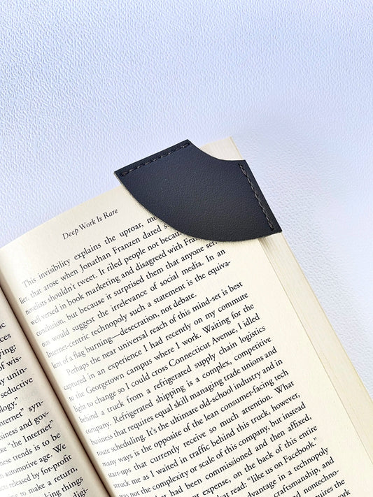 Vegan leather bookmark