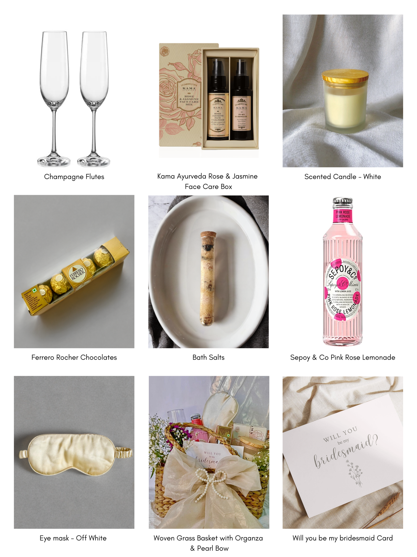 Pearl glow bridesmaids hamper