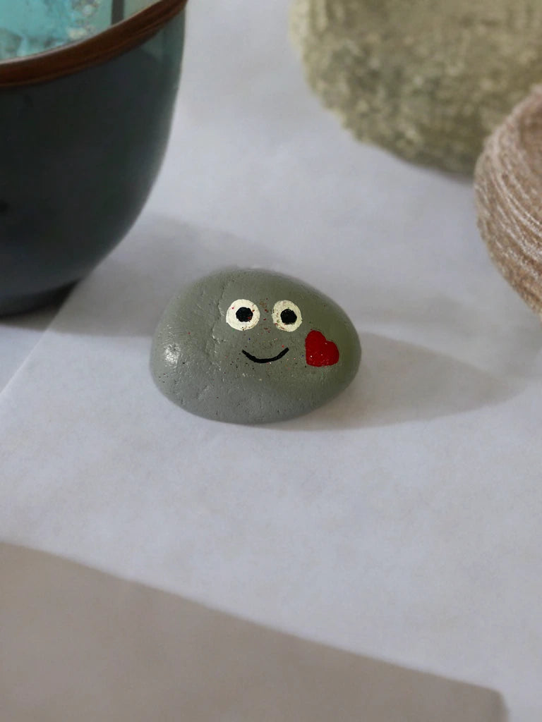 Happy rock-hand painted