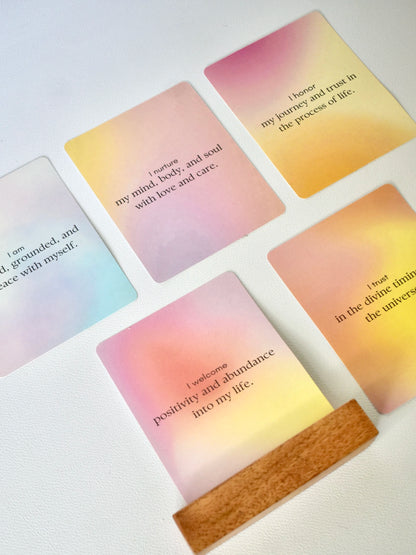 Affirmation cards with holder - 5 cards