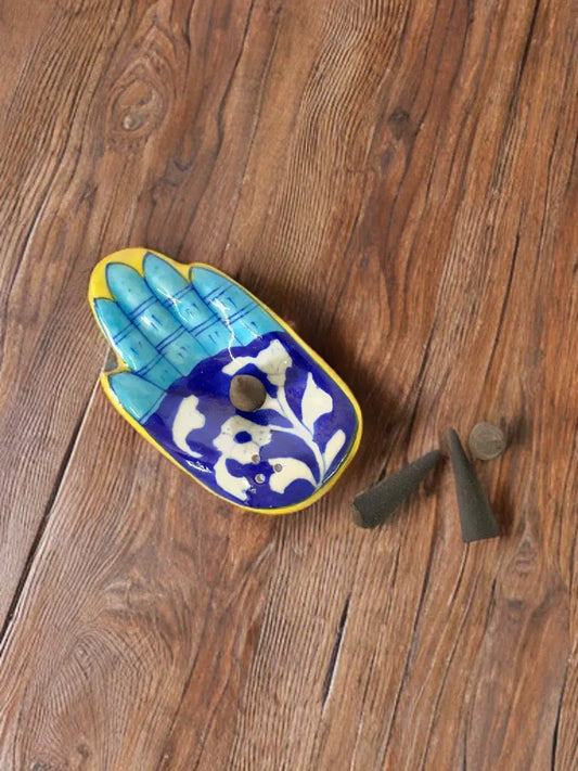 Hamsa incense stick and cone holder