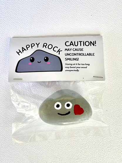 Happy rock-hand painted